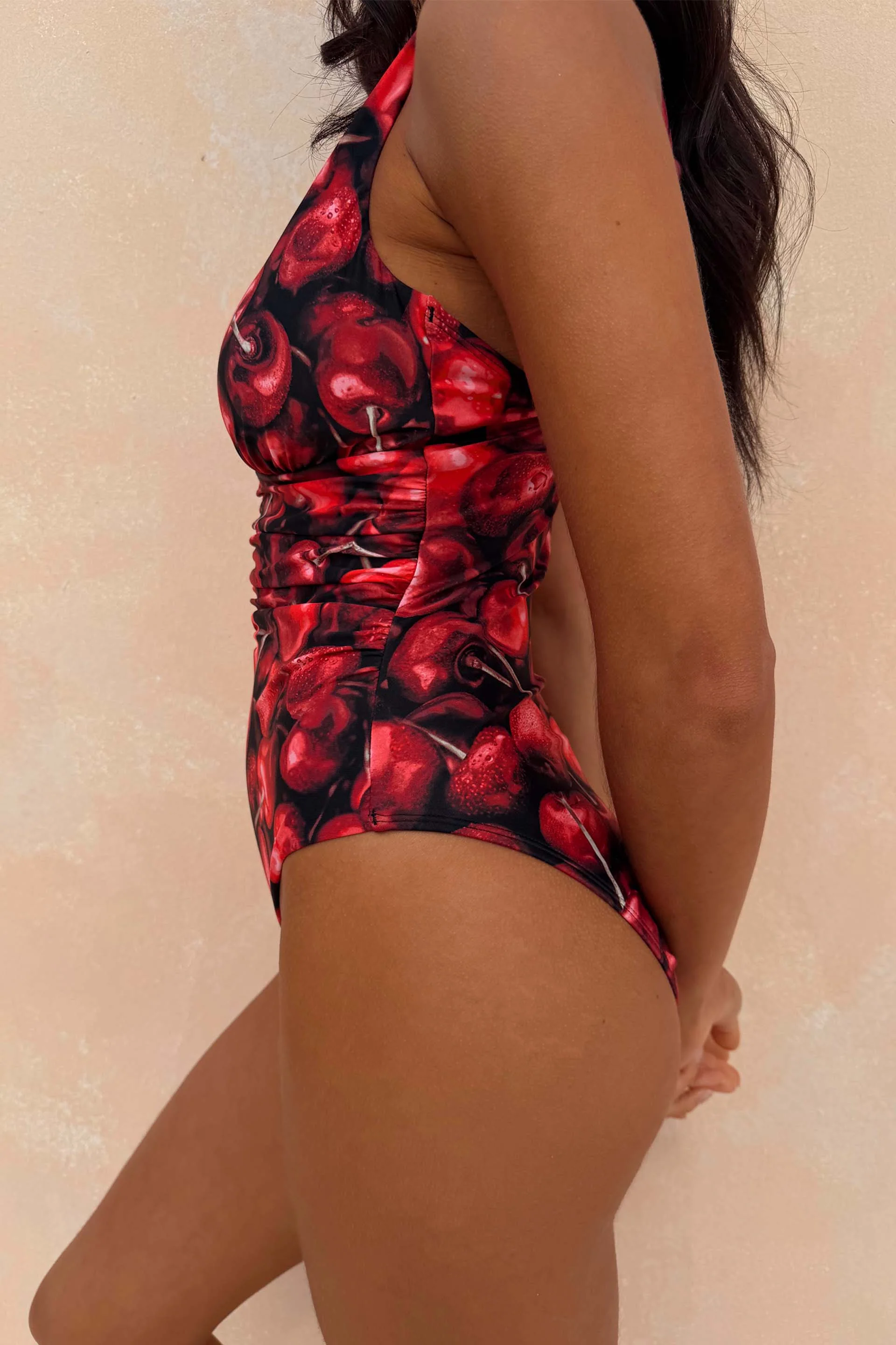 Black Cherry Plunge Suit - Image 3