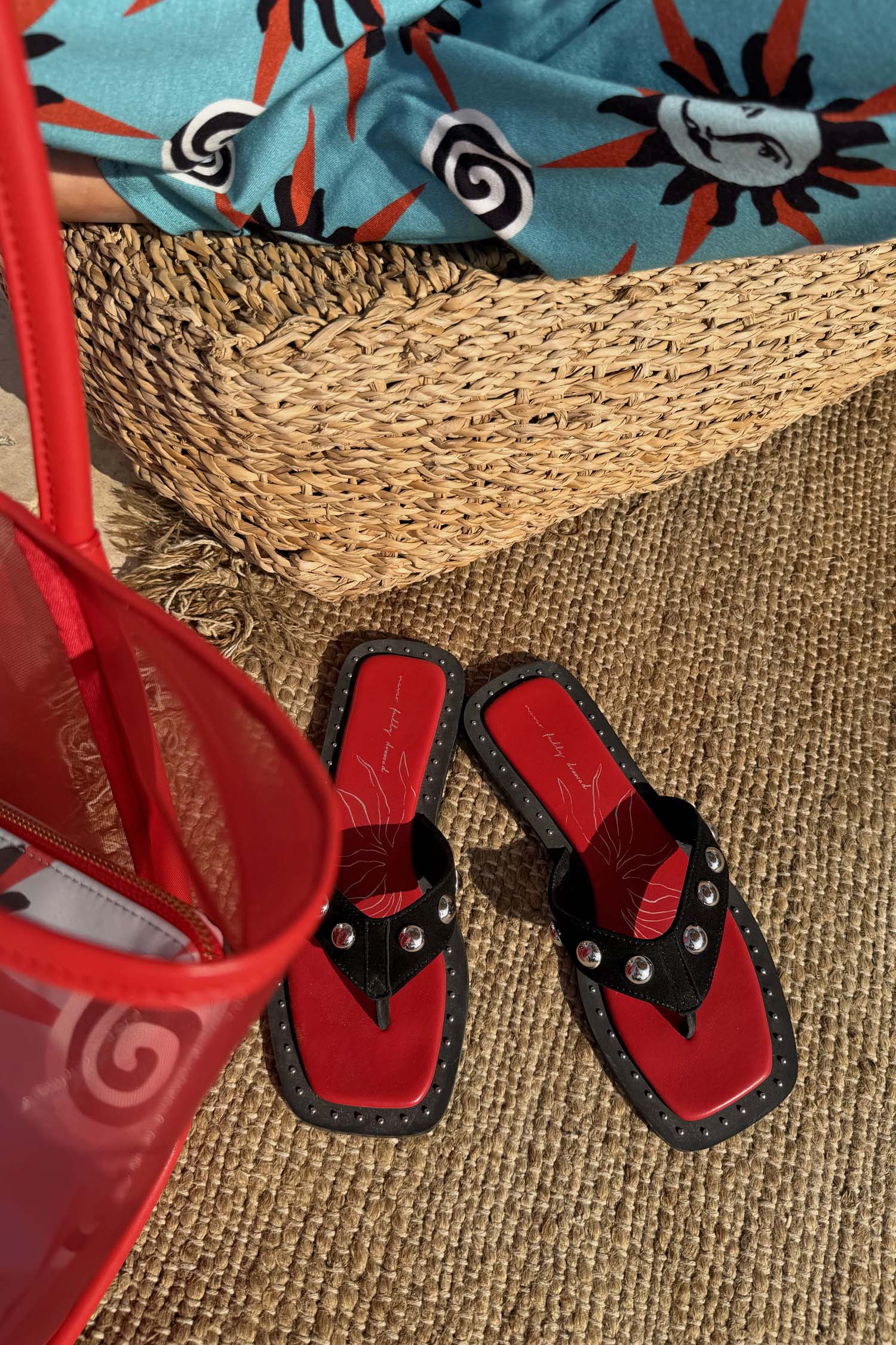 Black Leather Stud Sandals - Image 8