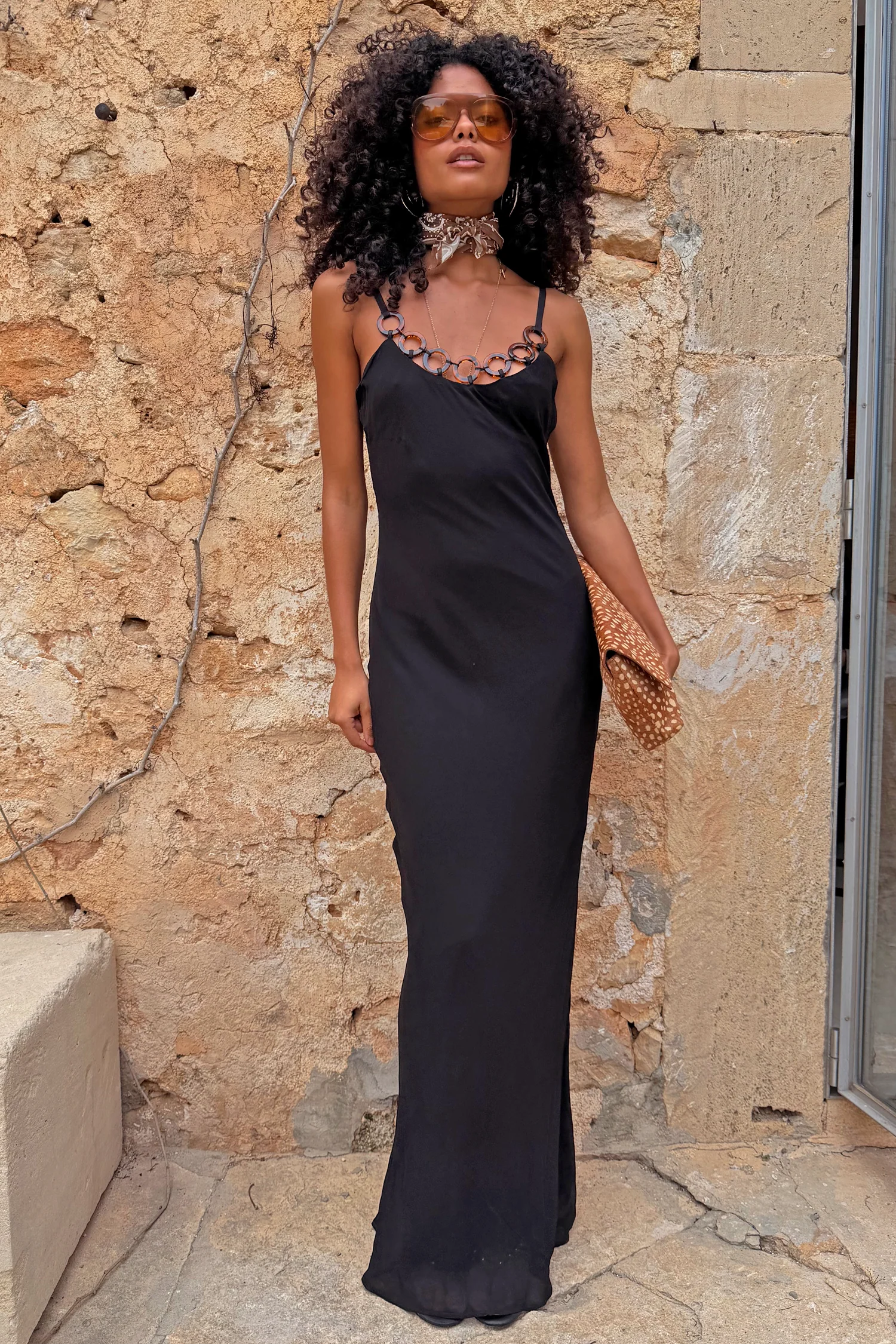 Black Sapna Dress with Ring Detail Petite - Image 4