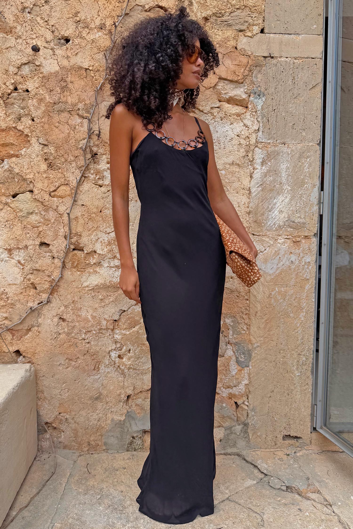 Black Sapna Dress with Ring Detail Petite - Image 7