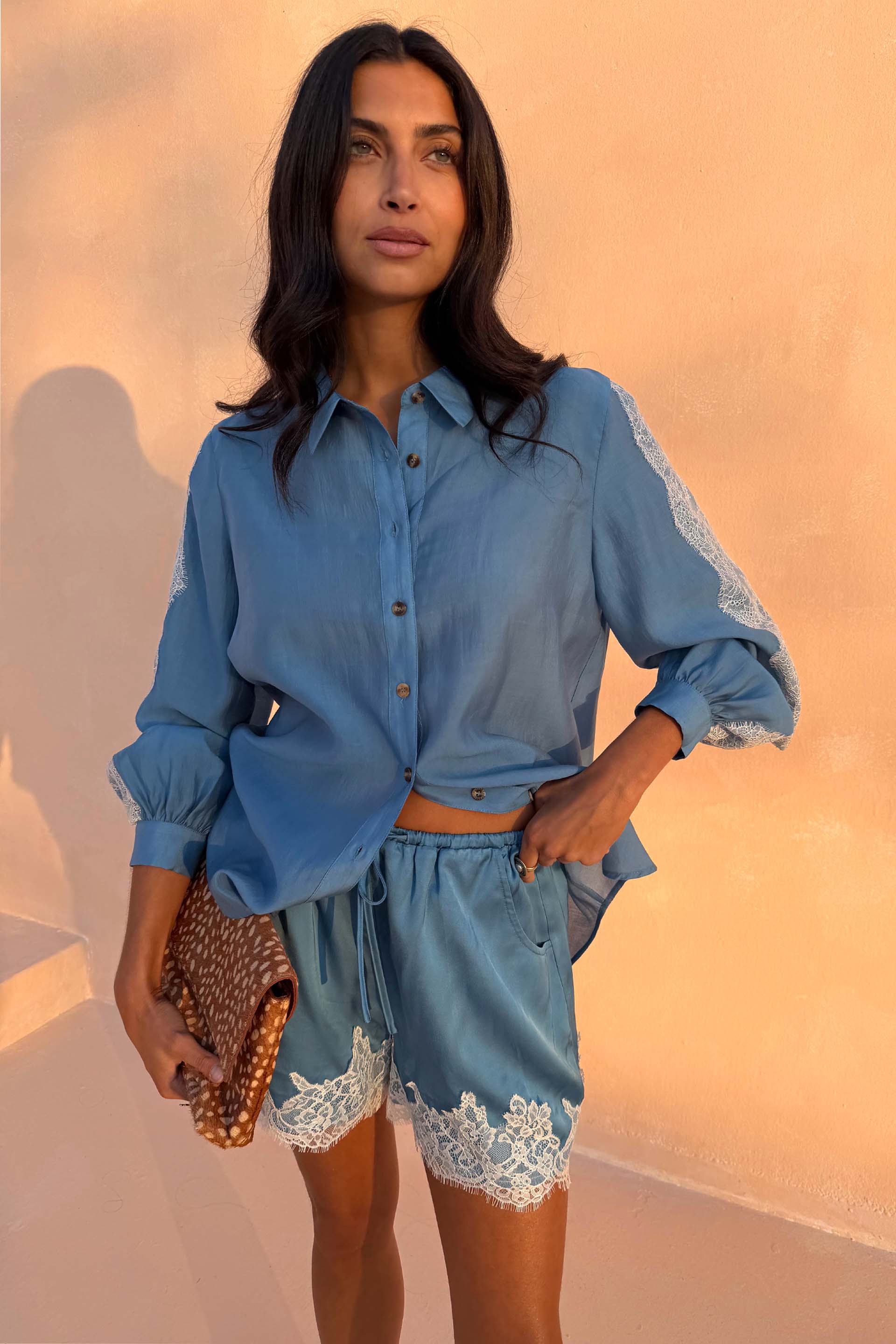 Blue Lace Maeva Shorts - Image 3