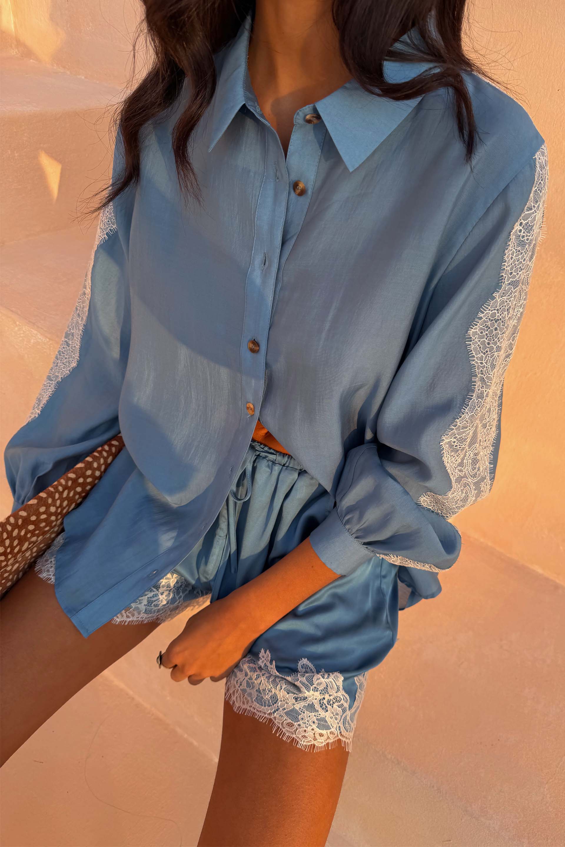 Blue Lace Maeva Shorts - Image 4