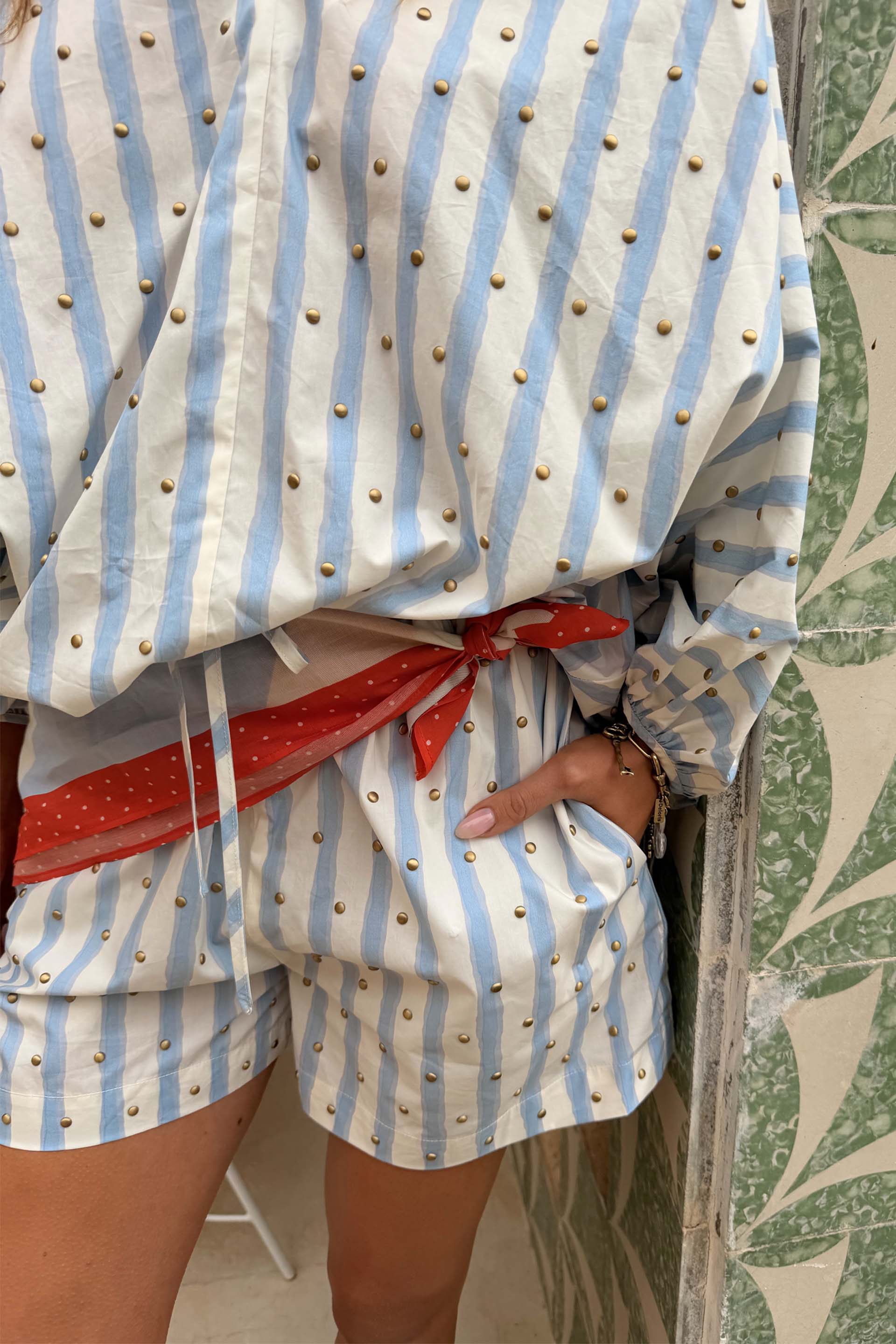 Blue Stripe Ellie Short - Image 3