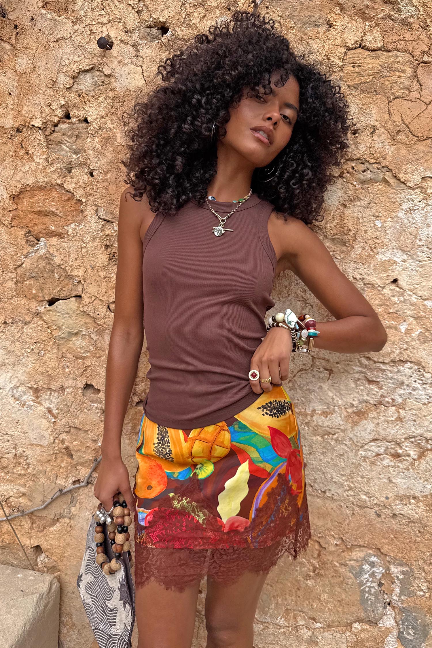 Chocolate Ribbed Tank - Image 6