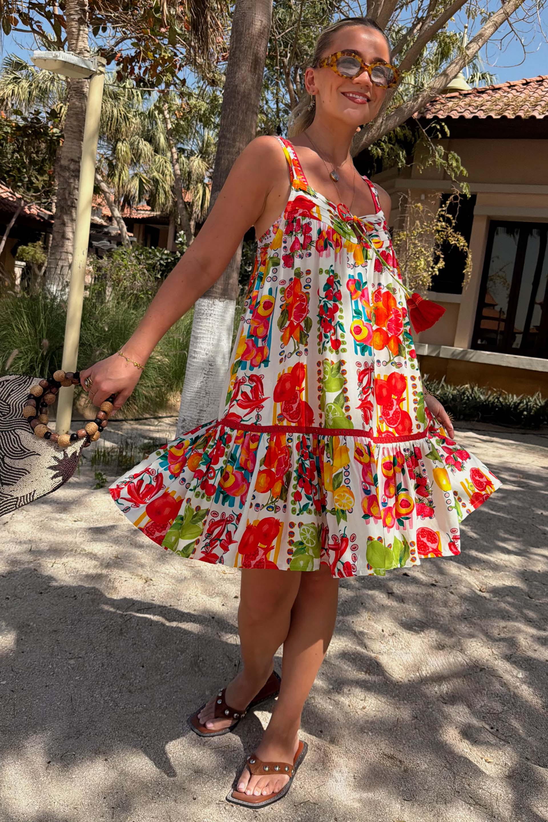 Fruit Stamps Mini Dress - Image 7