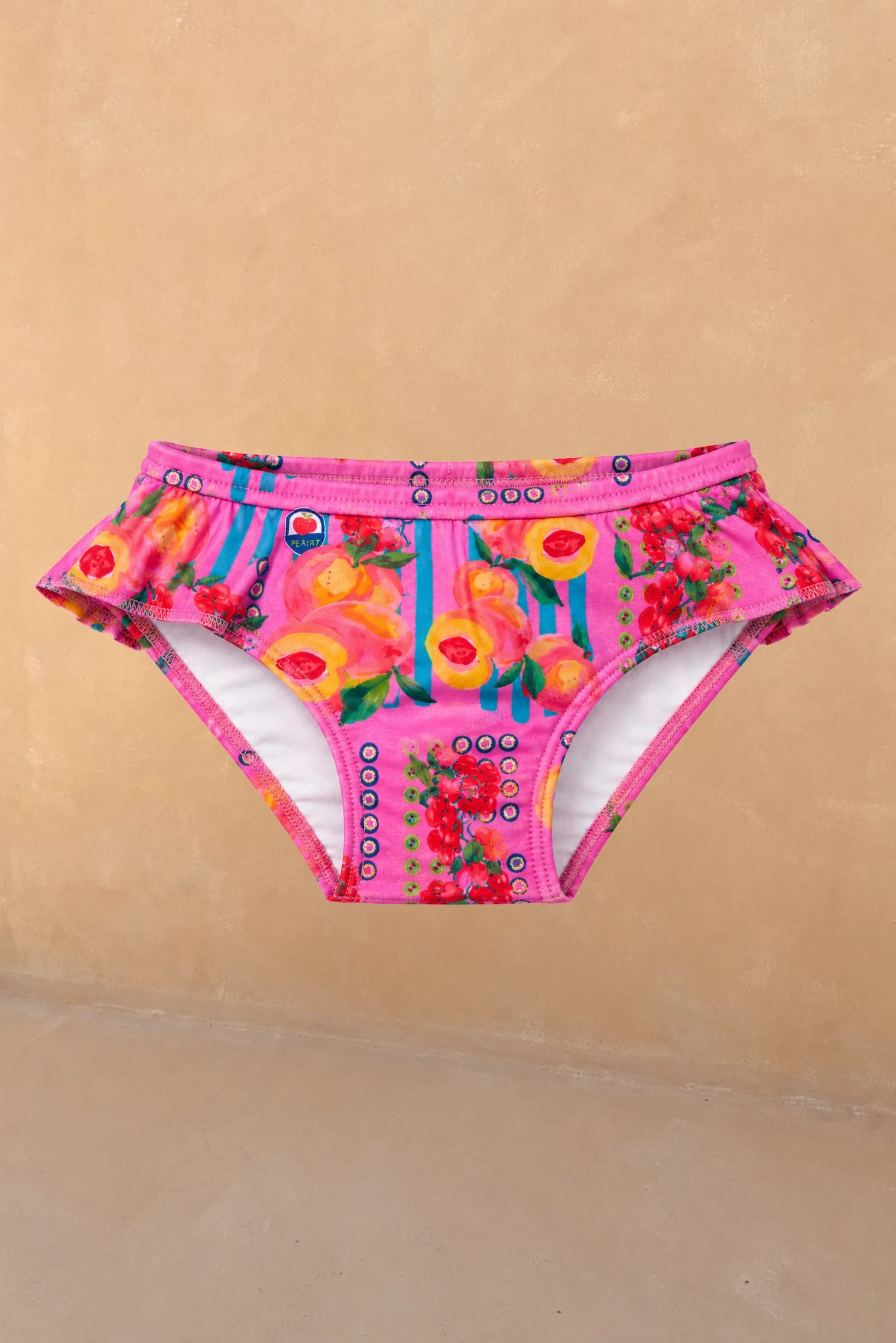 Girls Pink Fruit Crop Bikini Set - Image 4