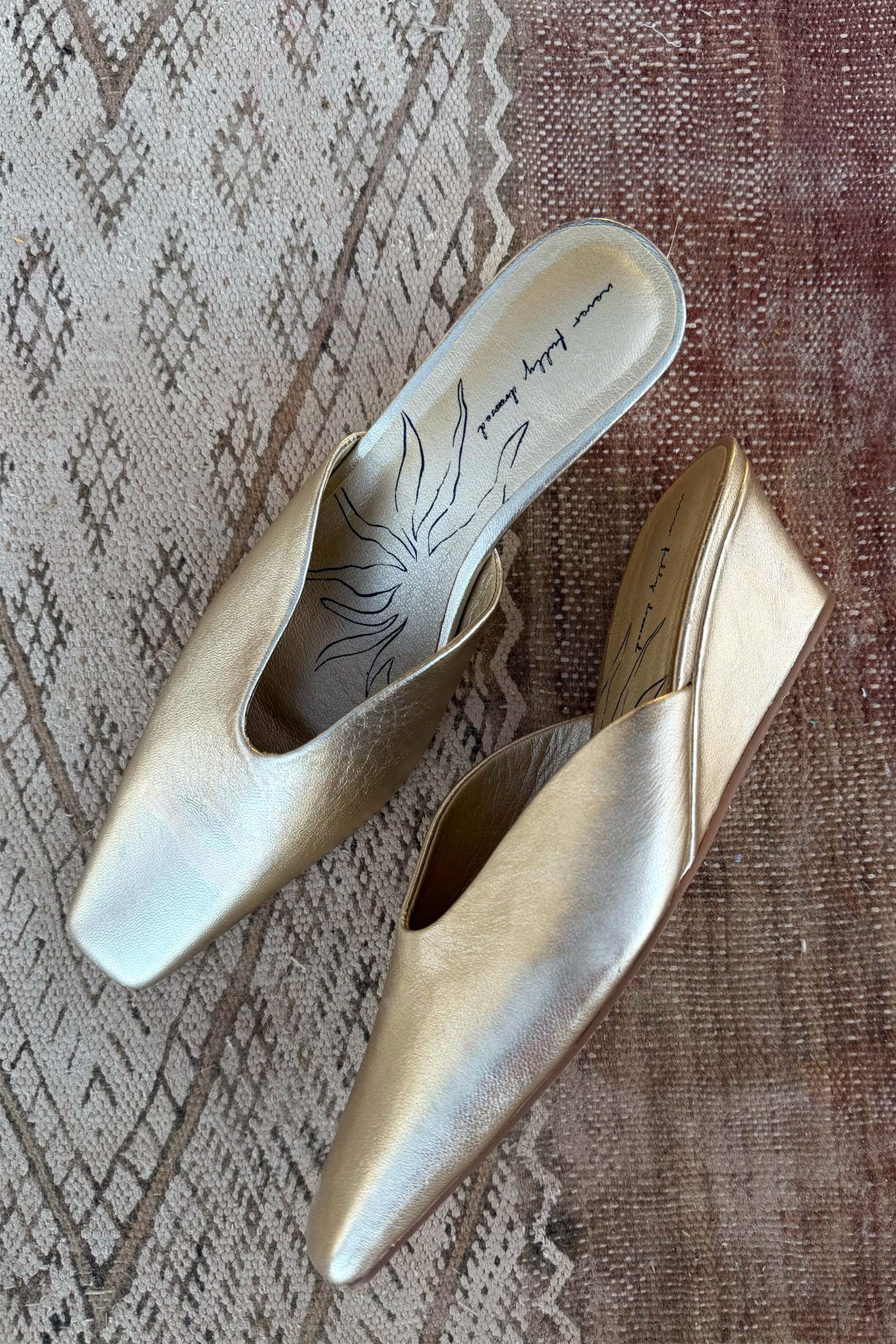 Gold Wedge Mule - Image 2