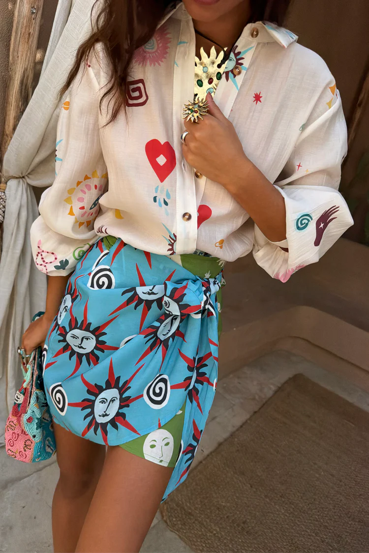 Morocco Mini Wrap Skirt - Image 3