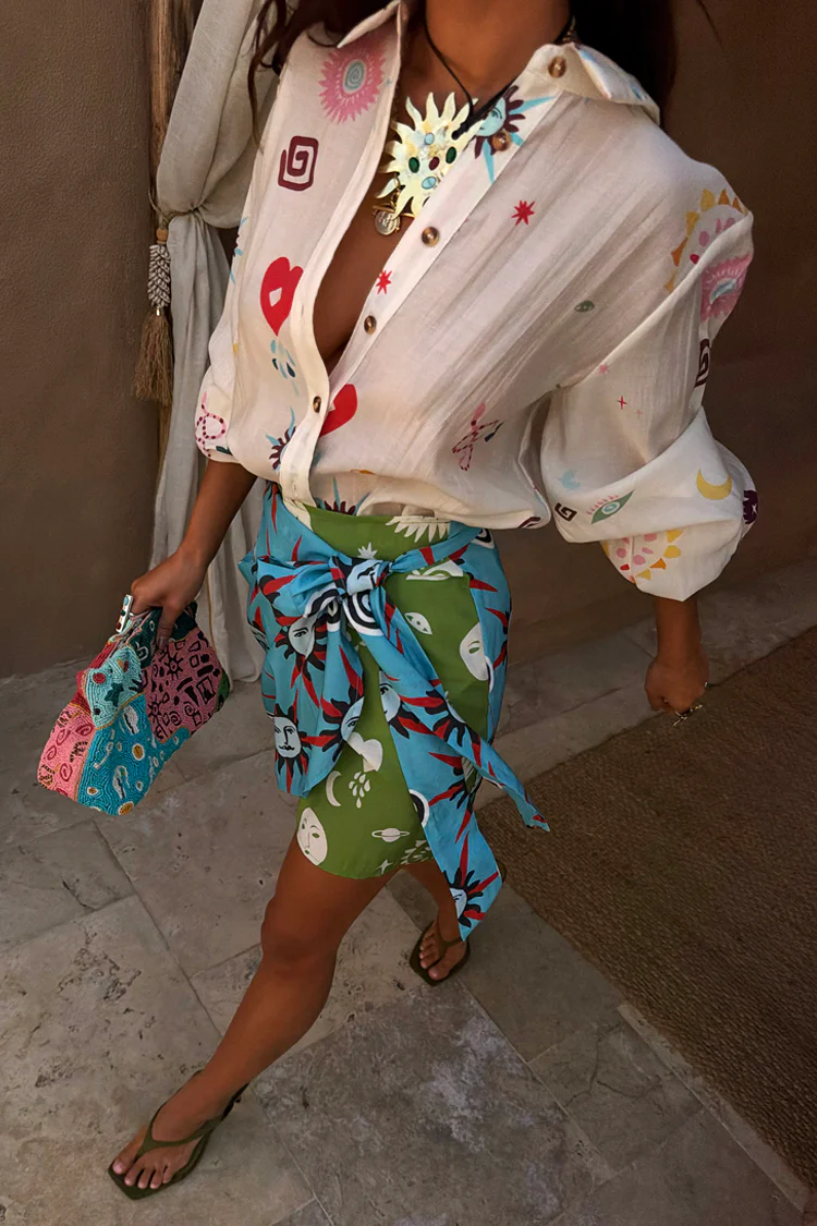 Morocco Mini Wrap Skirt - Image 5