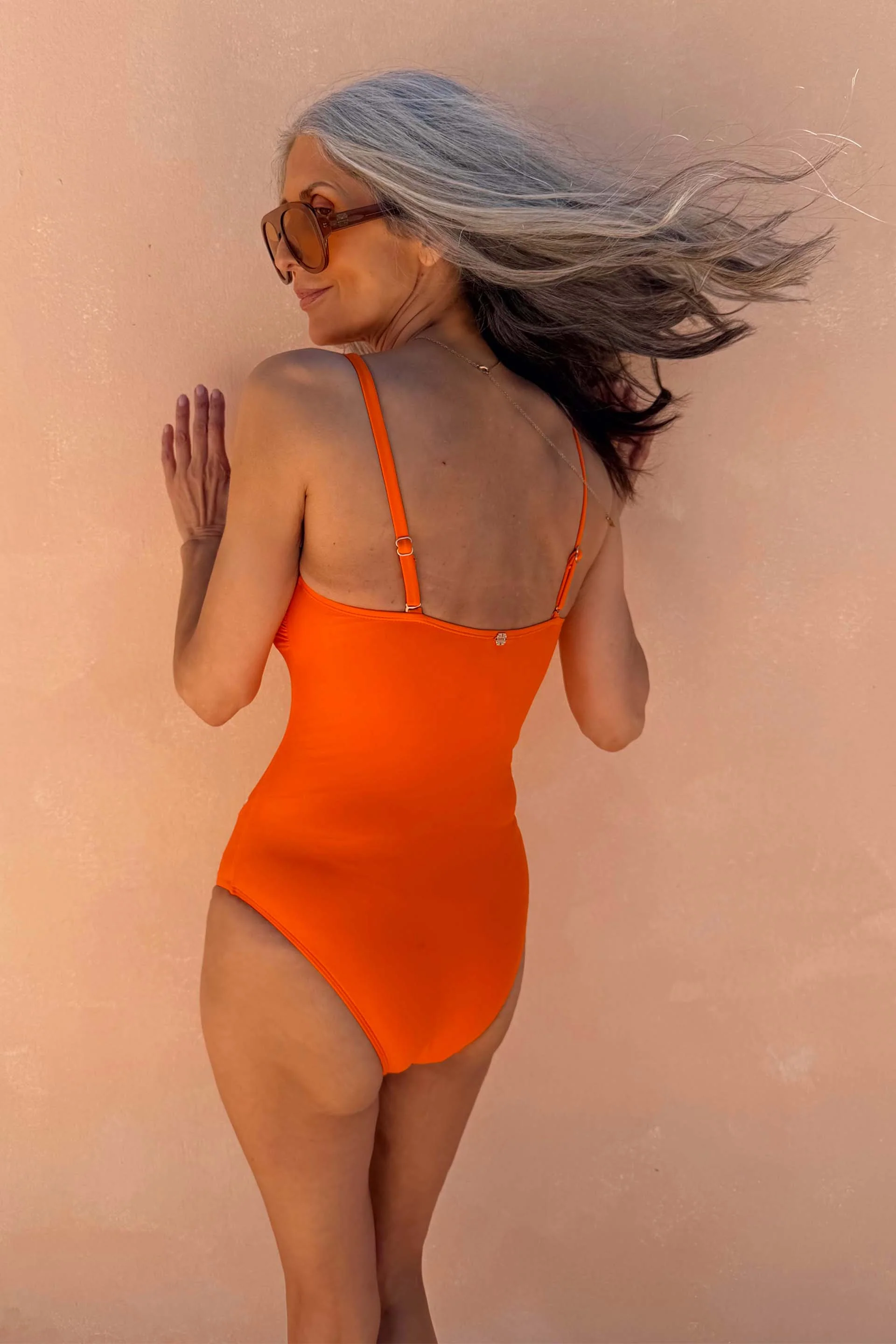 Orange Sun Bandeau Swimsuit - Image 12
