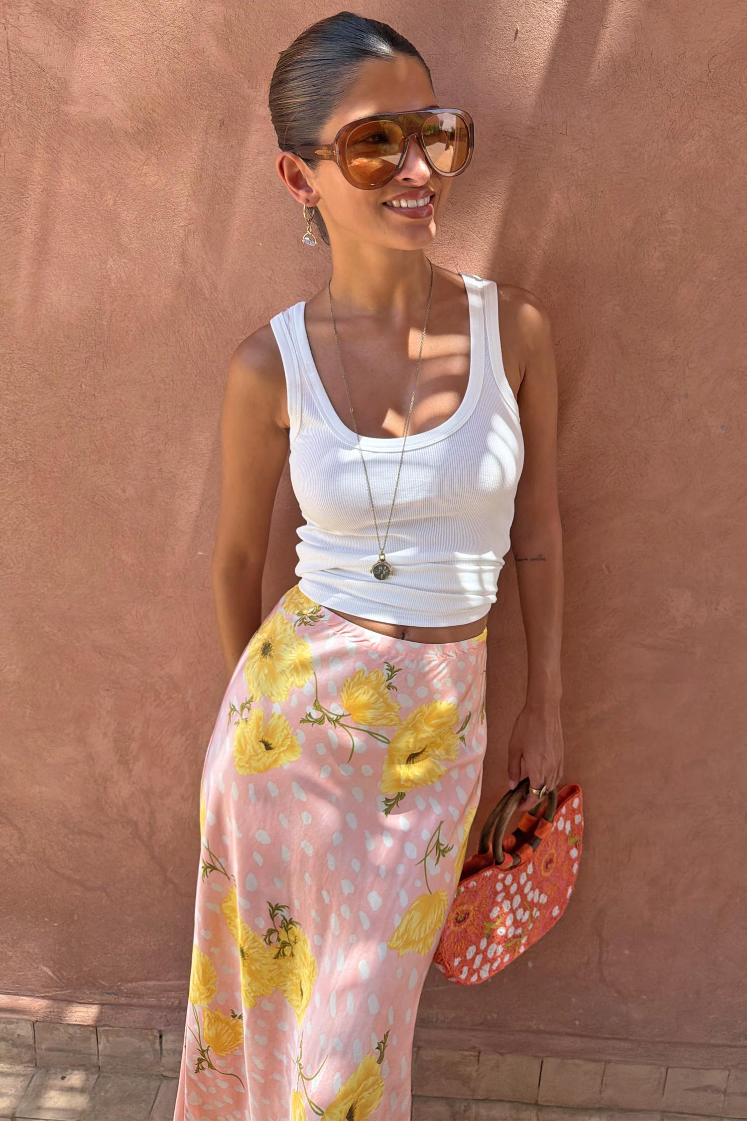 Pink Fawn Poppy Midi Maeva Skirt - Image 5