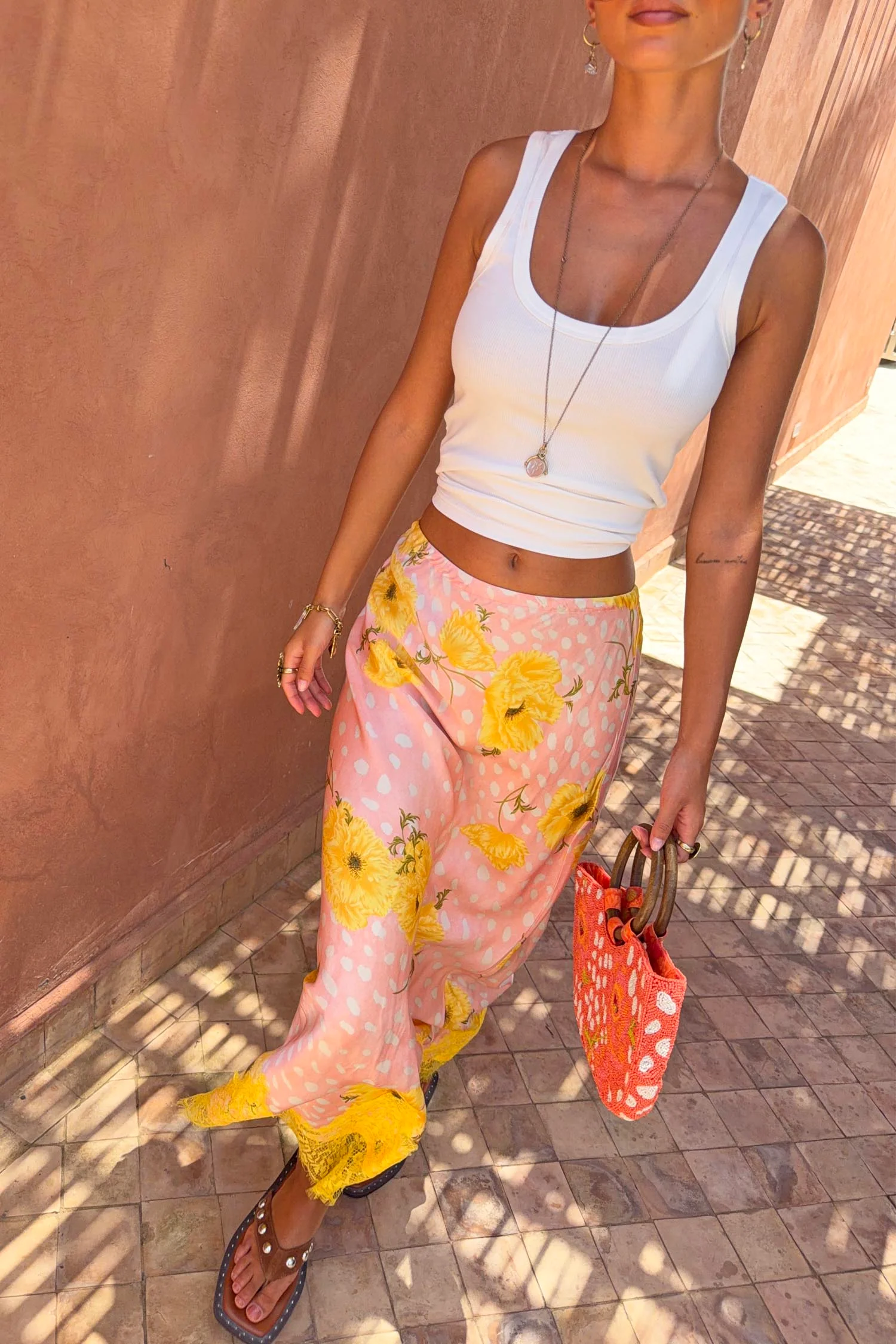 Pink Fawn Poppy Midi Maeva Skirt - Image 6
