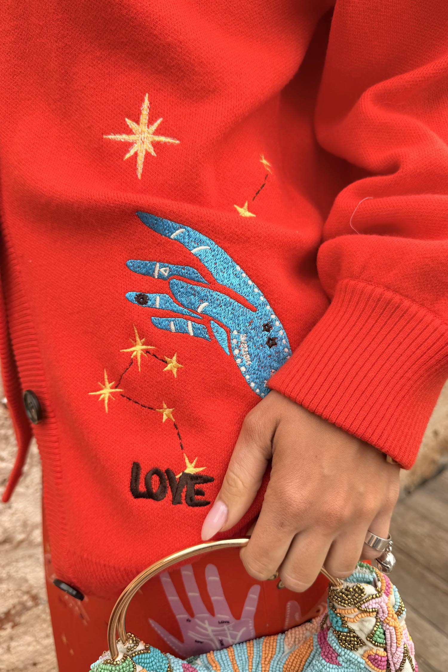 Red Celestial Cardigan - Image 11