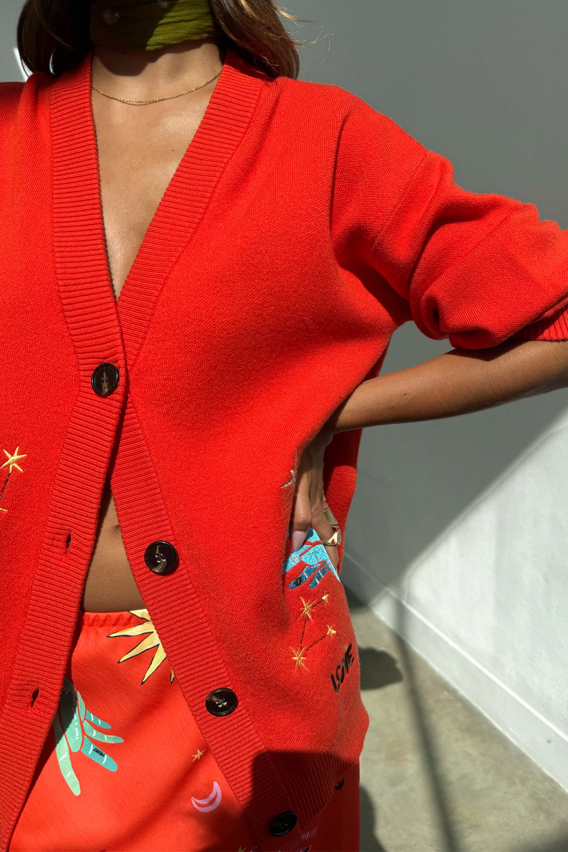 Red Celestial Cardigan - Image 6