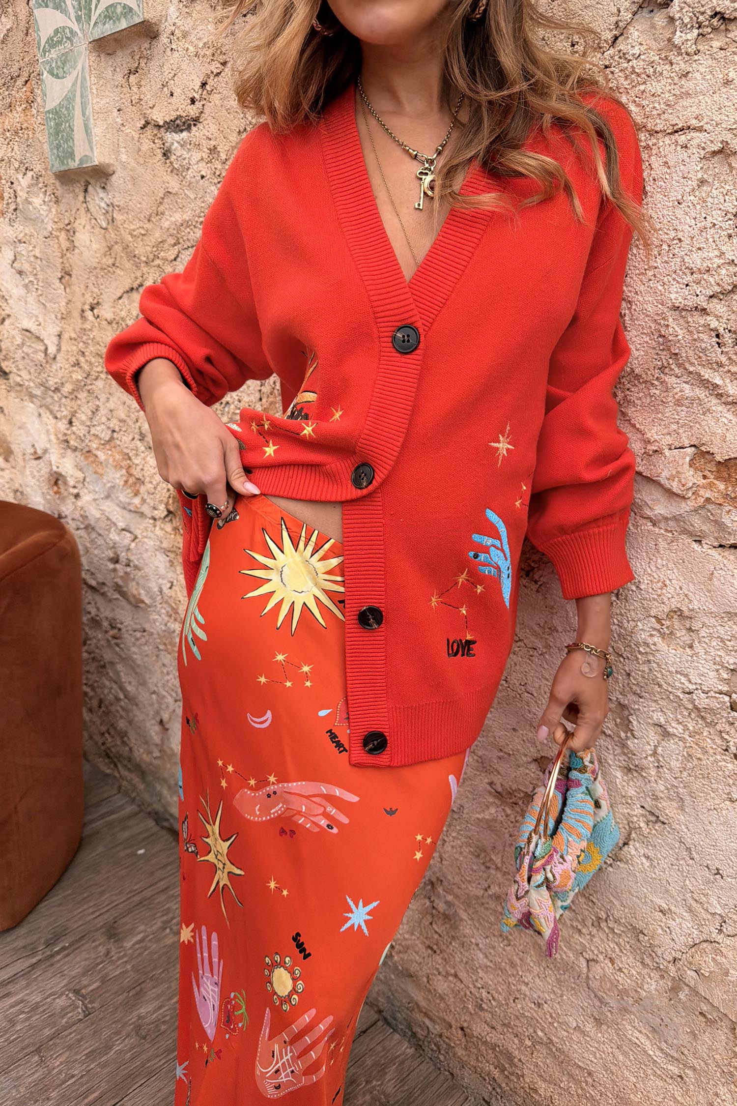 Red Celestial Cardigan - Image 8