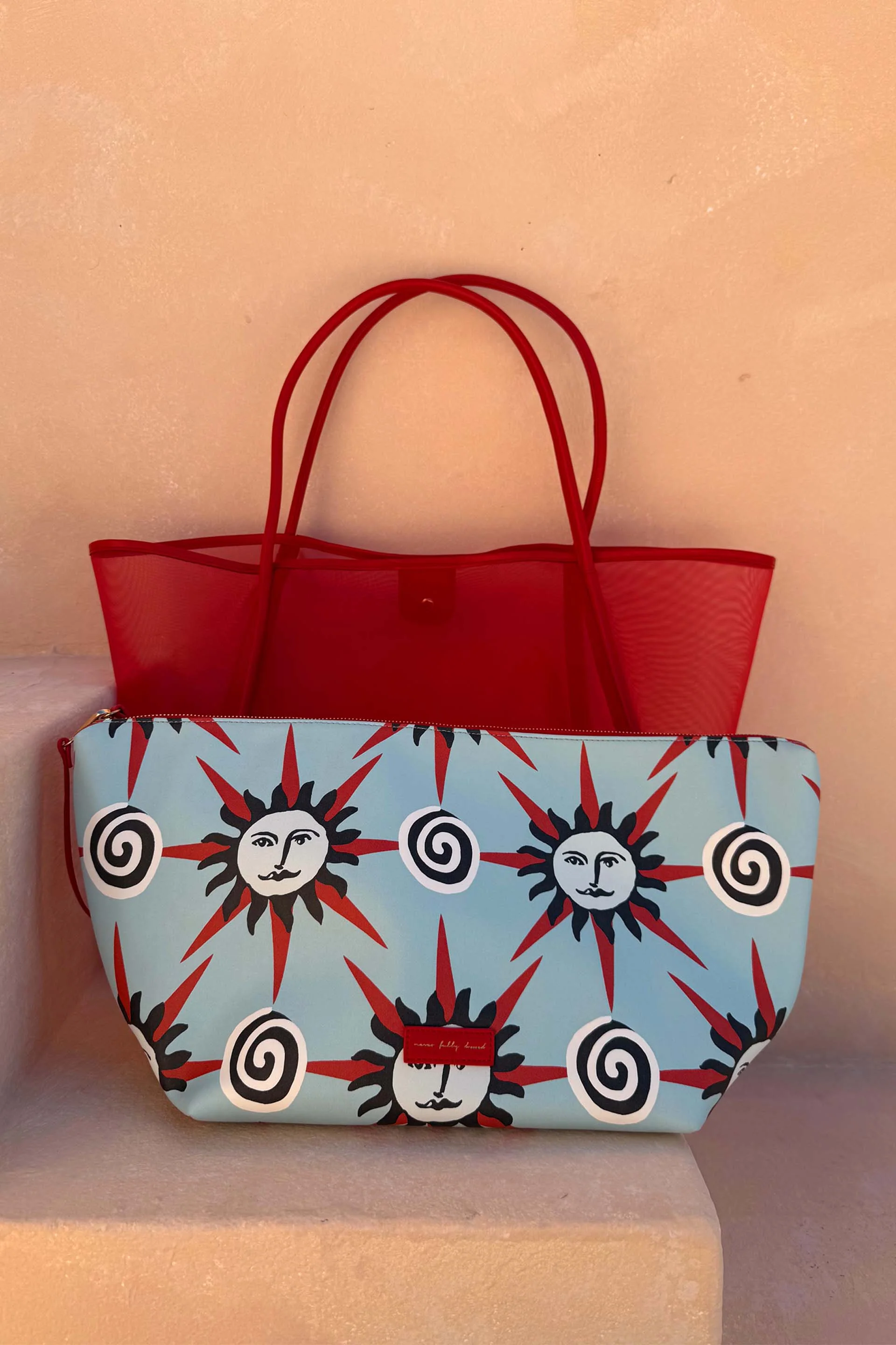 Red Mesh Tote Bag - Image 9