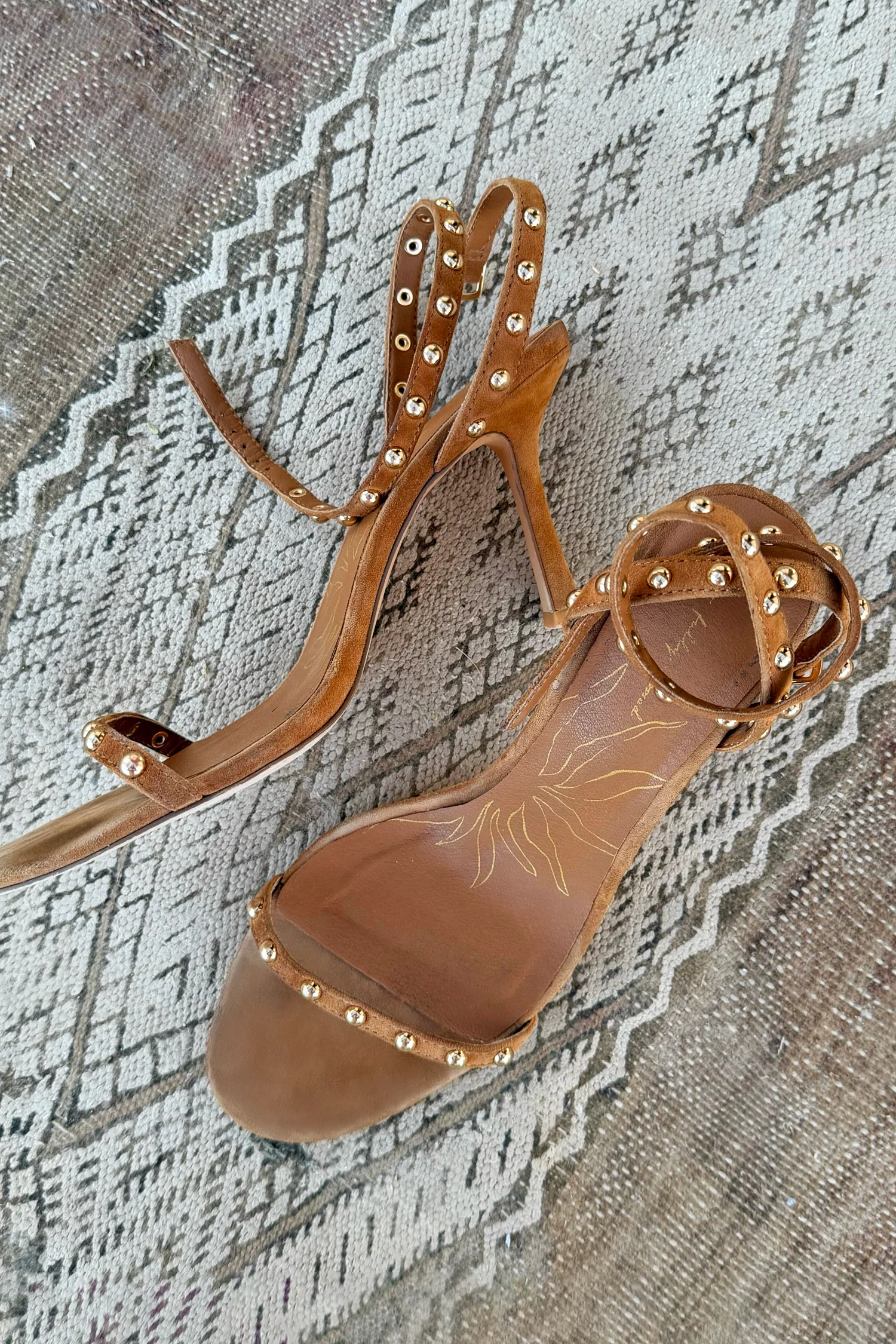 Tan Stud High Heels - Image 2
